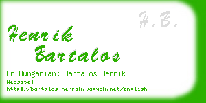 henrik bartalos business card